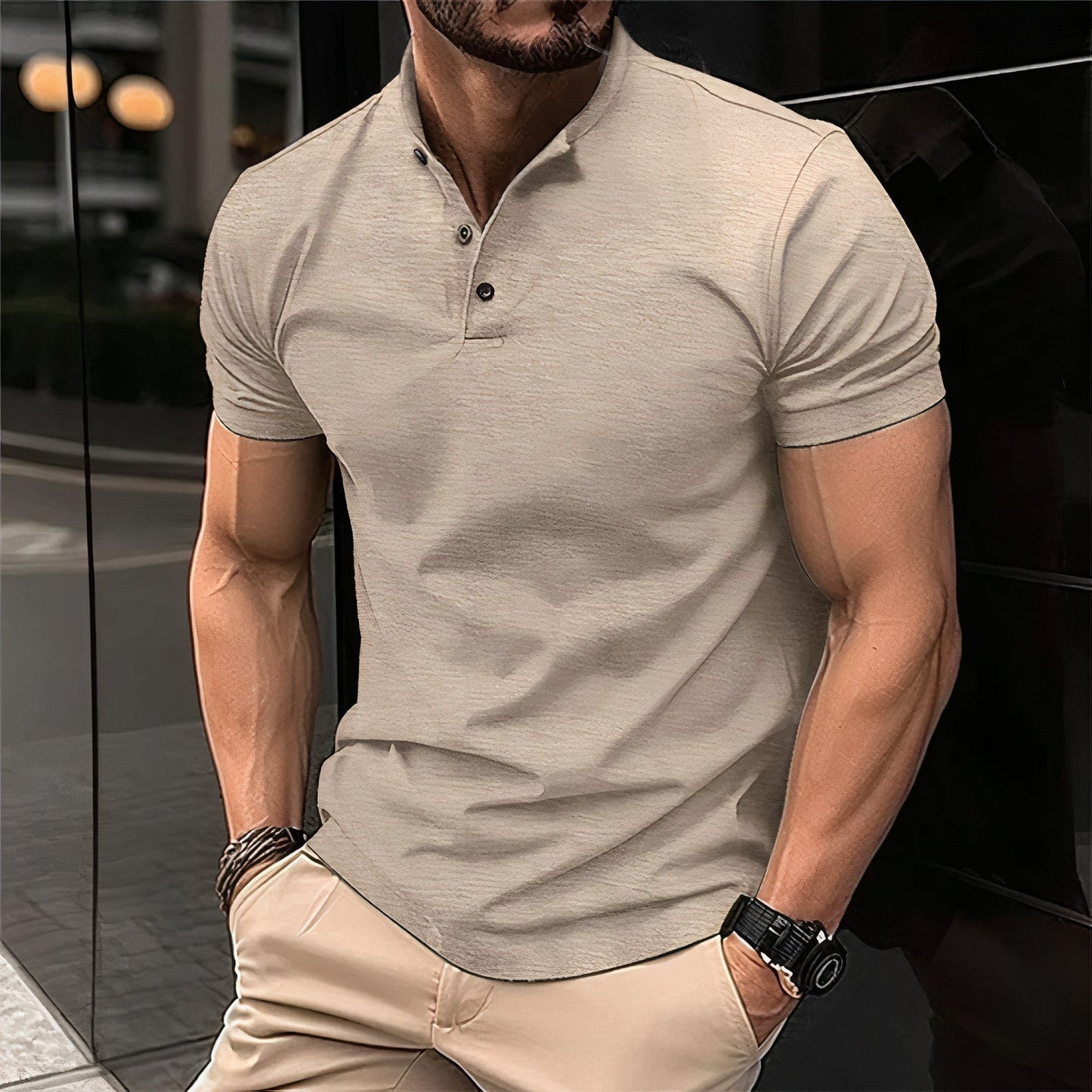 Lorenzo™ Polo Ohne Kragen
