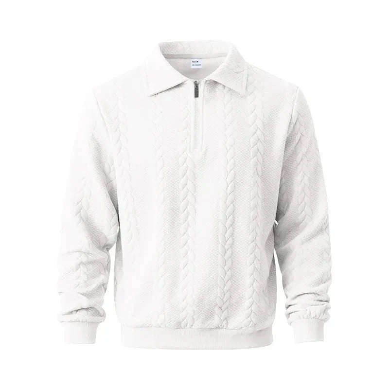 ROYAL™ | ZIPP PULLOVER MIT ZOPFSTRICK