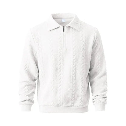 ROYAL™ | ZIPP PULLOVER MIT ZOPFSTRICK