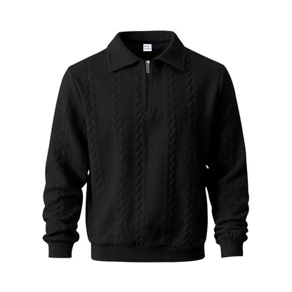 ROYAL™ | ZIPP PULLOVER MIT ZOPFSTRICK