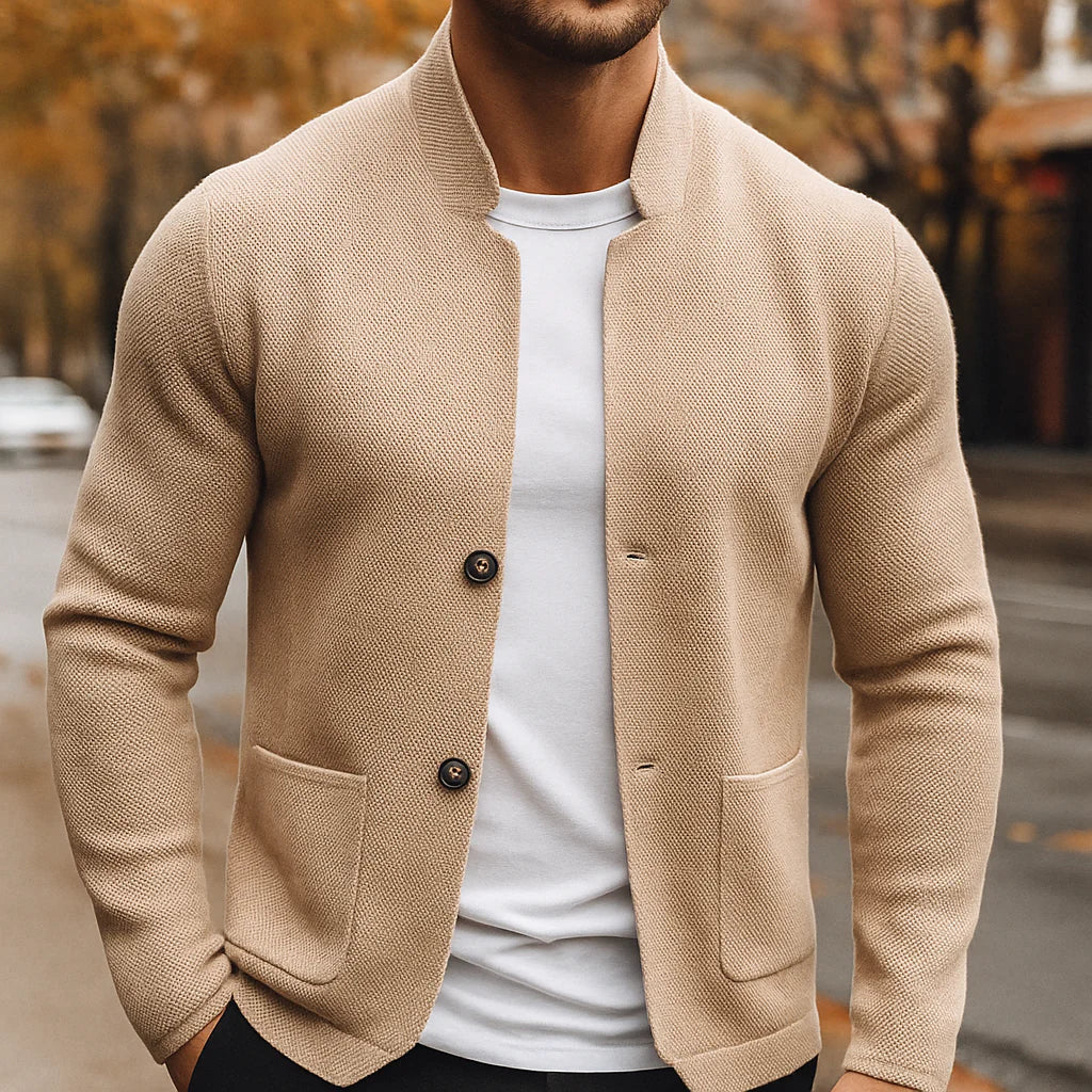 MERIDIAN™ | STRICK BLAZER MIT STEHKRAGEN