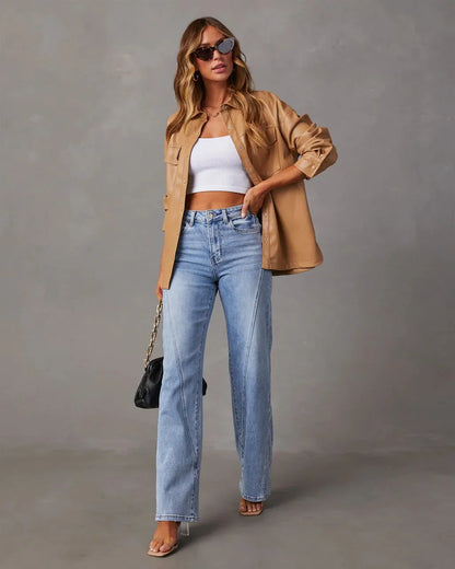 Delia™ | Essential Denim Straight-Cut Jeans