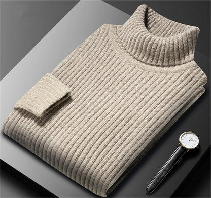 NORDHAVEN™ | Strukturierter Rollkragen-Strickpullover