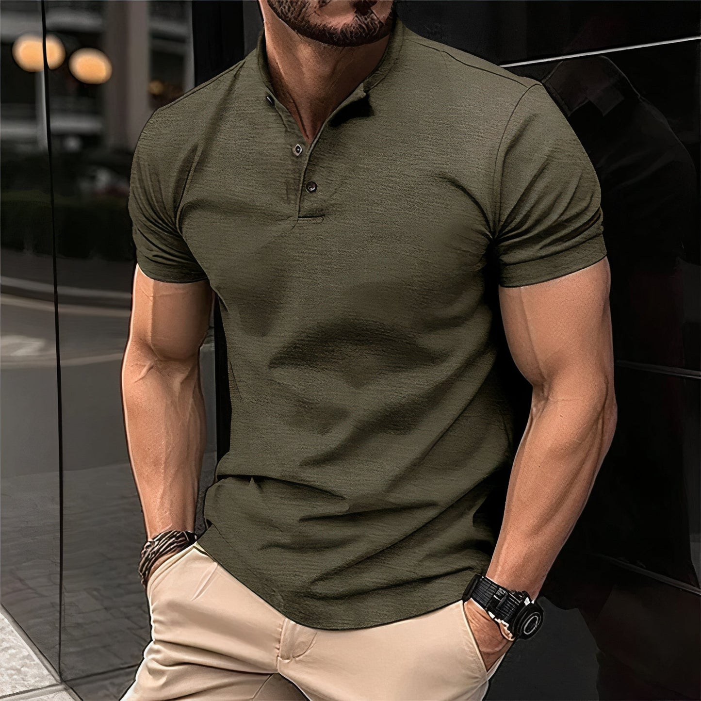 Lorenzo™ Polo Ohne Kragen