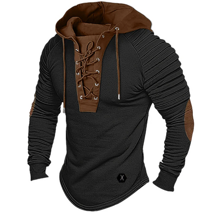NORDHAVEN™ | LACE-UP HOODIE SHIRT