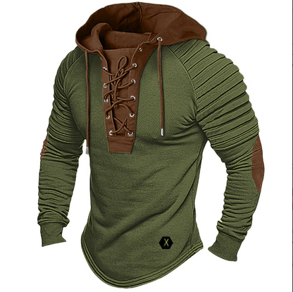 NORDHAVEN™ | LACE-UP HOODIE SHIRT