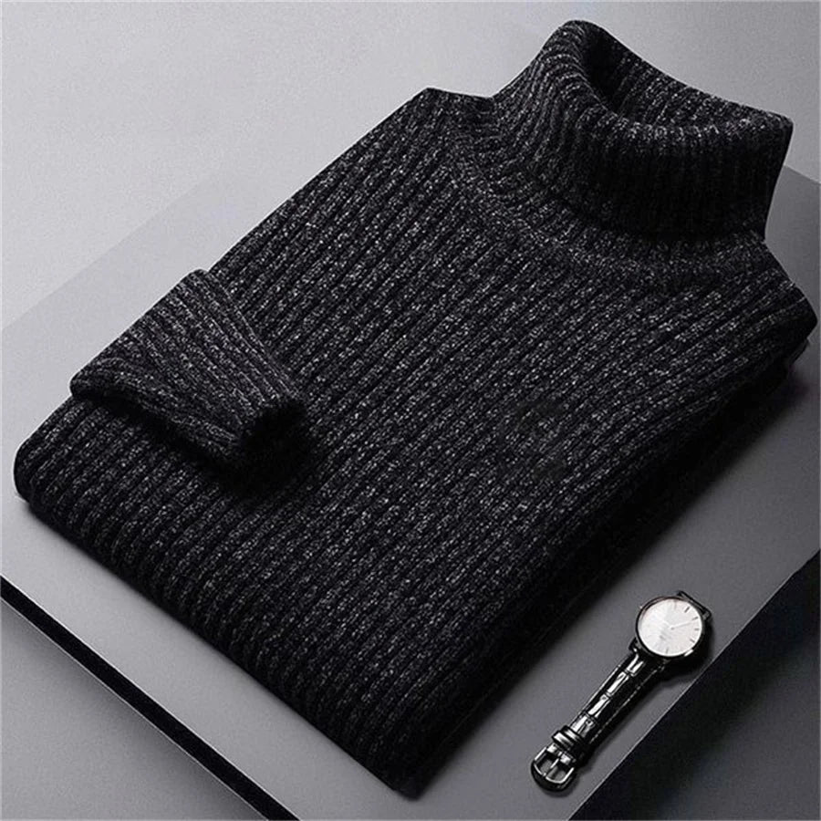 NORDHAVEN™ | Strukturierter Rollkragen-Strickpullover