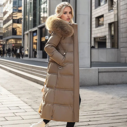 Eva™ | Luxus Winterjacke mit Fellkapuze