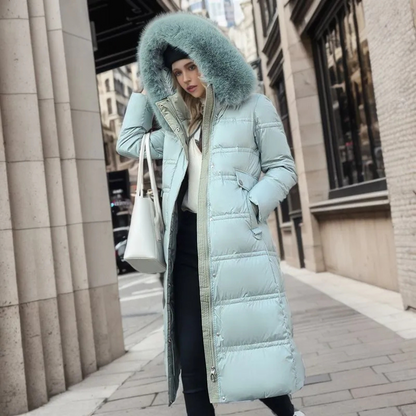 Eva™ | Luxus Winterjacke mit Fellkapuze