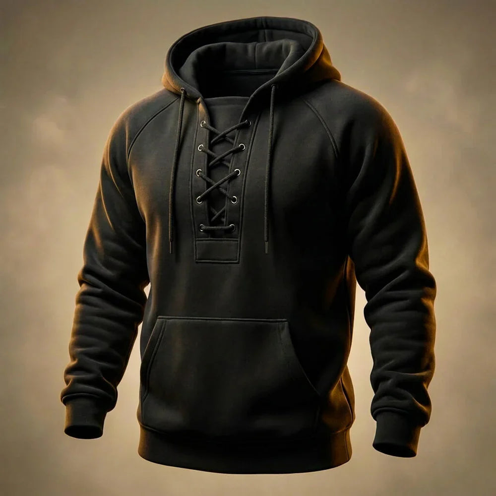 TANNER™ | PREMIUM BAUMWOLL LACE-UP HOODIE