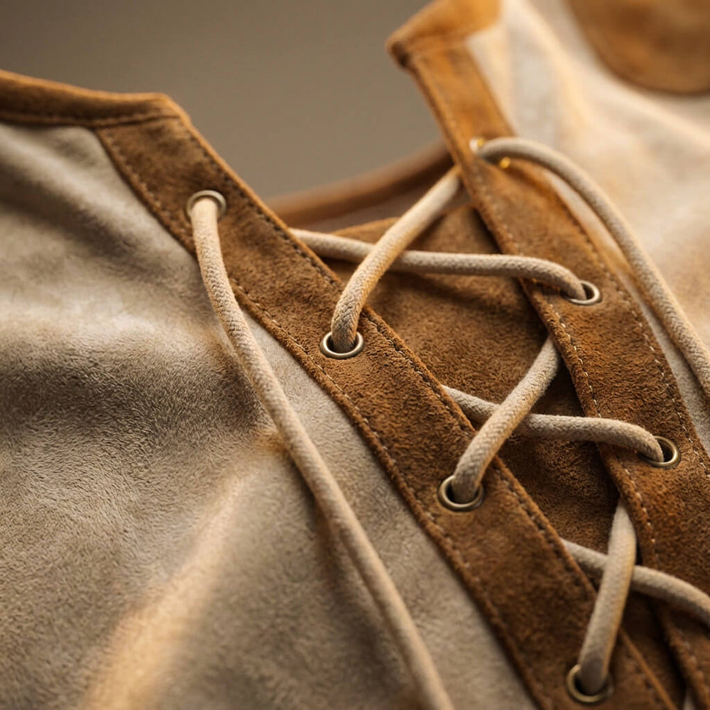 VELMONT™ | HENLEY SHIRT IN WILDLEDER-OPTIK