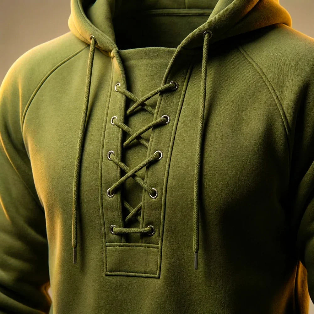 TANNER™ | PREMIUM BAUMWOLL LACE-UP HOODIE