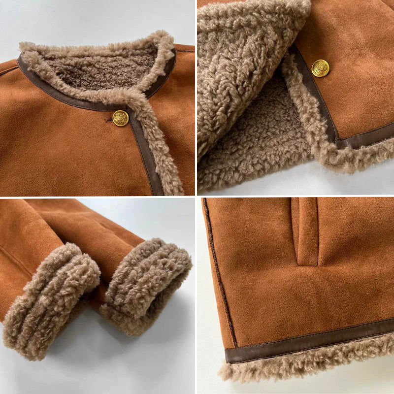 Rosalie™ | Schafsleder Knopfjacke