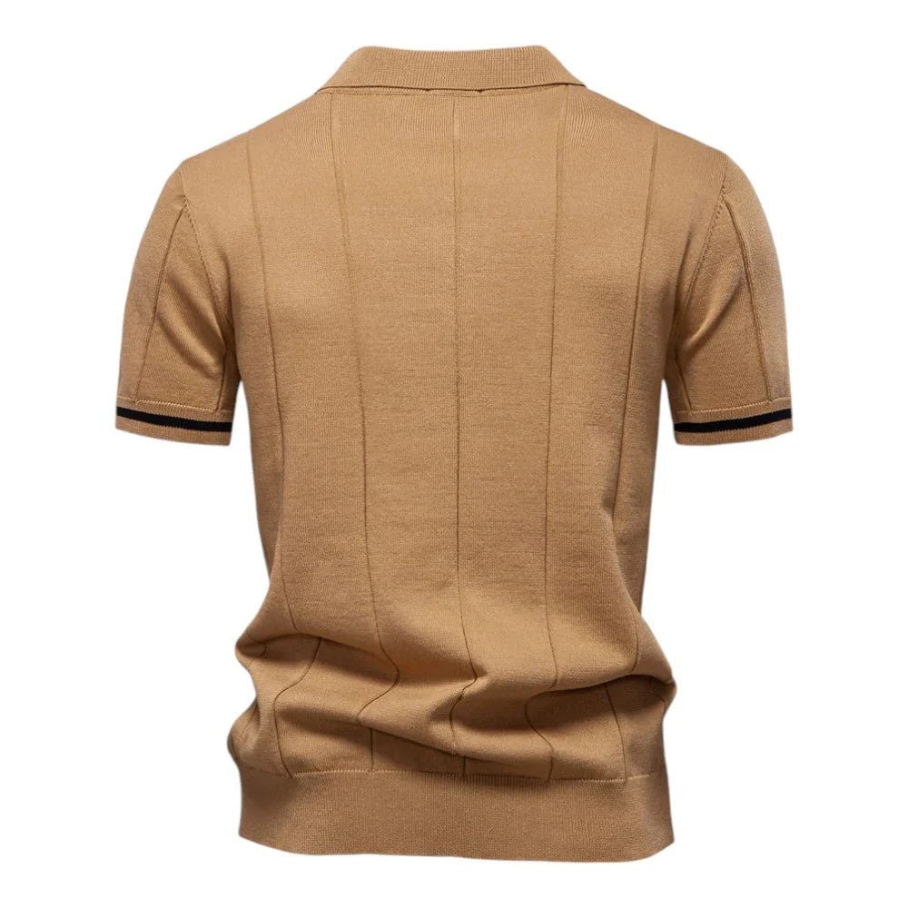 AURELIO™ | STRICK POLO MIT ZIPKRAGEN