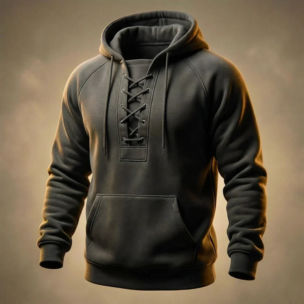 TANNER™ | PREMIUM BAUMWOLL LACE-UP HOODIE