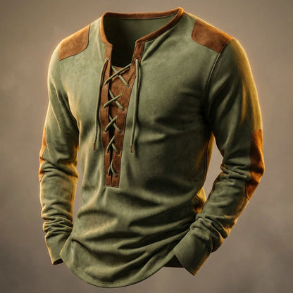 VELMONT™ | HENLEY SHIRT IN WILDLEDER-OPTIK