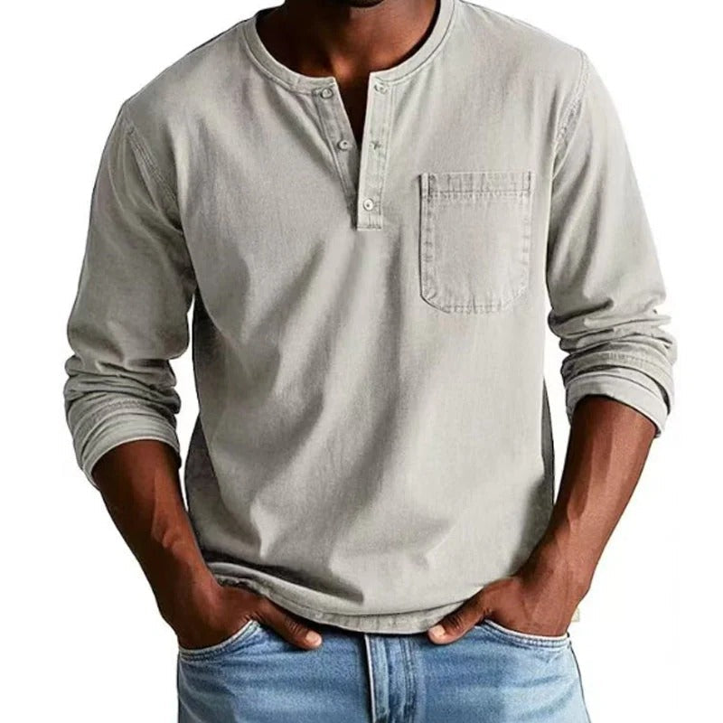 VINTARO™ | RETRO DENIM LANGARMHEMD