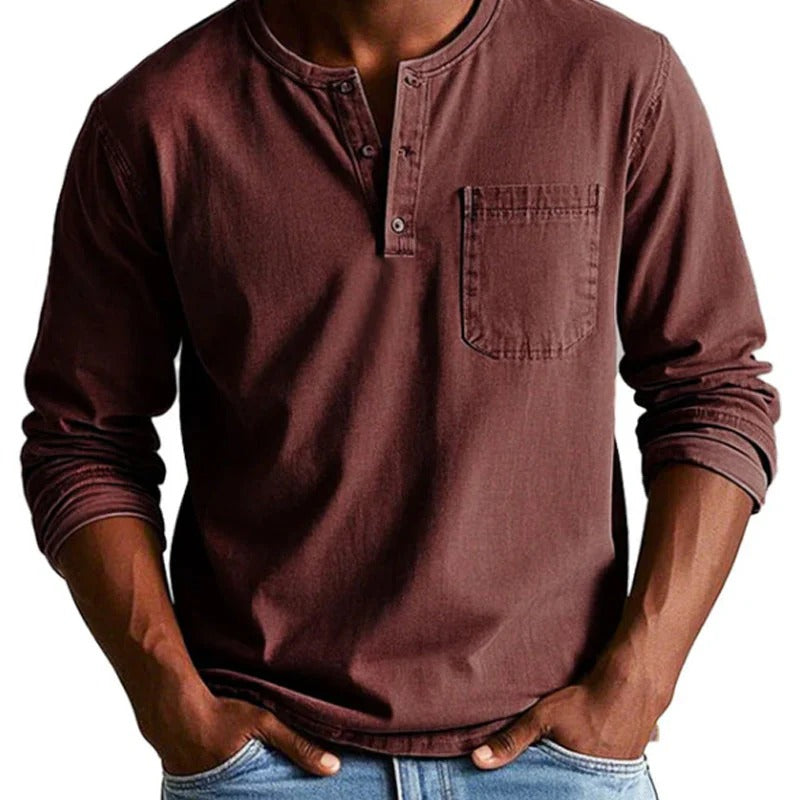VINTARO™ | RETRO DENIM LANGARMHEMD